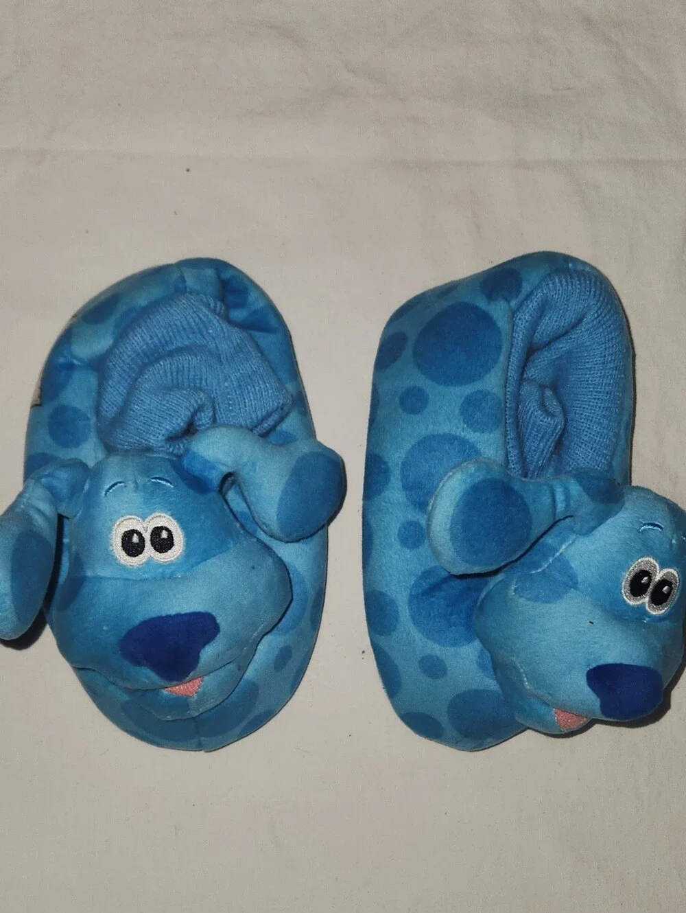 Blue Plush Puppy Kids Slippers Size Toddler 9/10